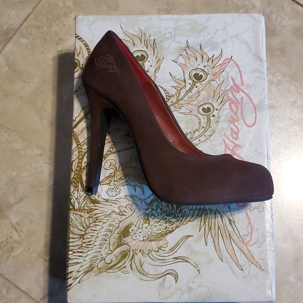 New- Ed Hardy Suede High Heeled 😍 Pumps